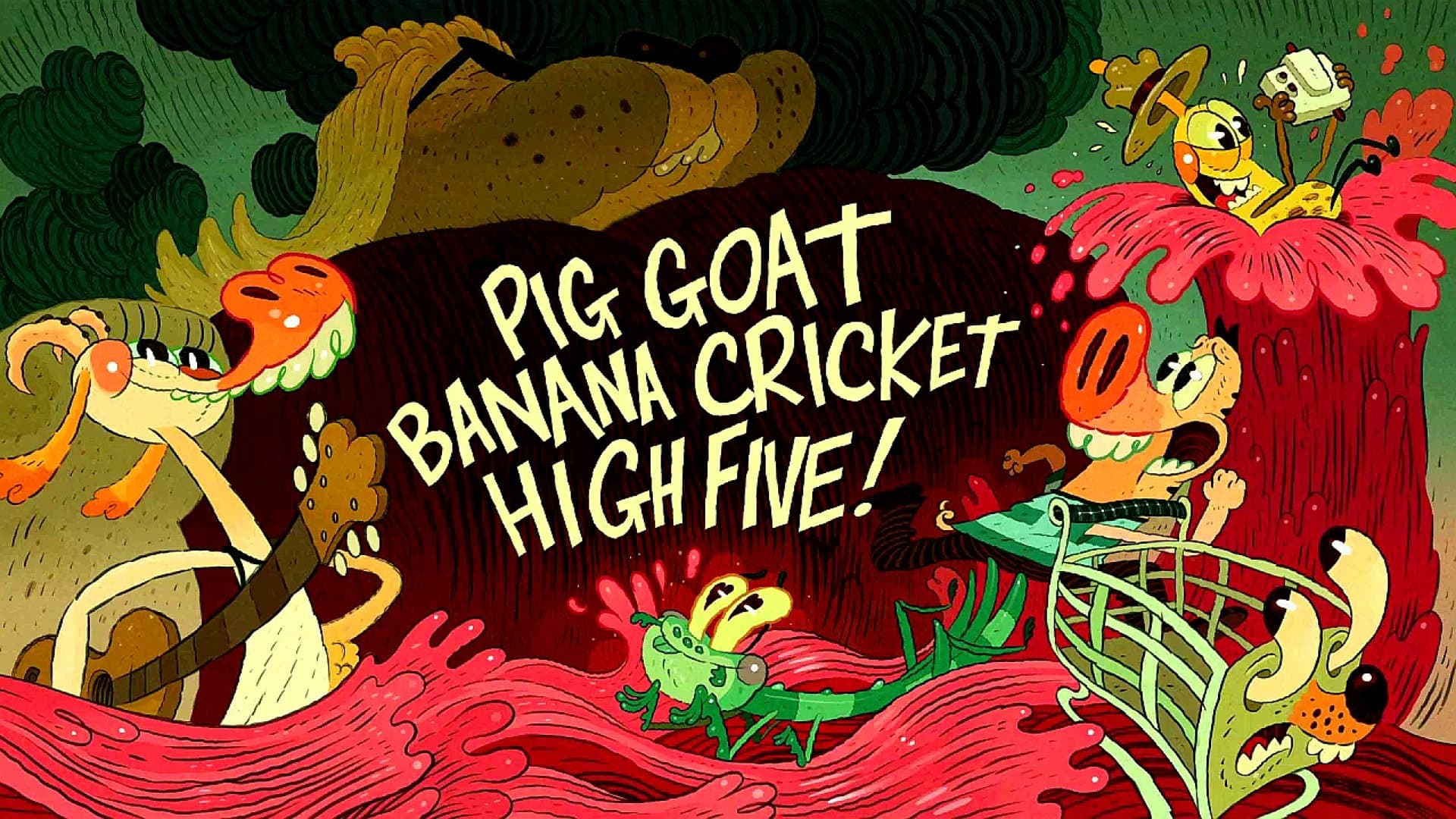 Cerdo, Cabra, Banana, Grillo