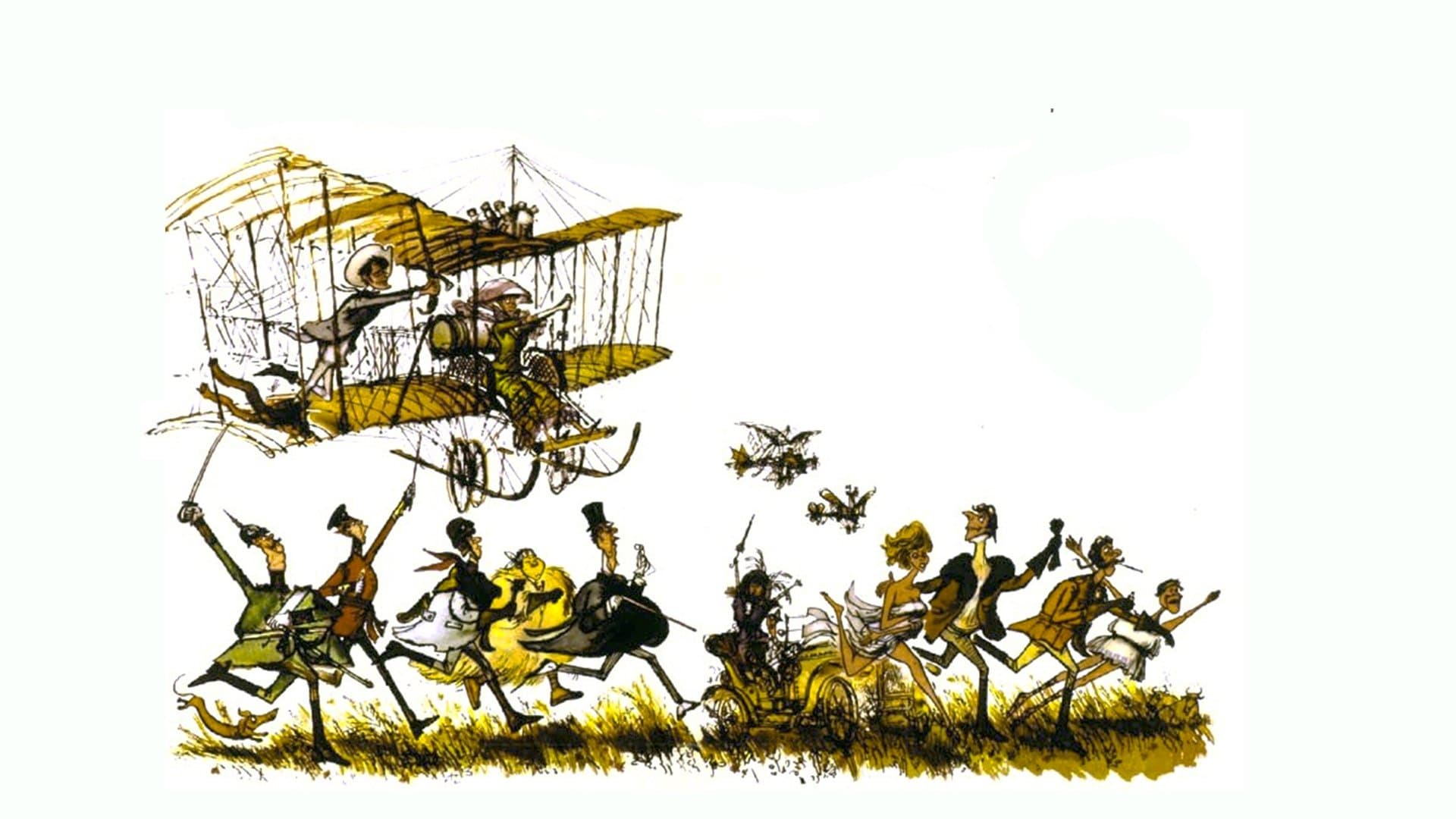 Los intrépidos hombres en sus máquinas voladoras