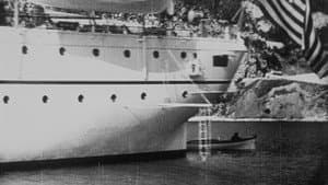 Cuirassé américain “San Francisco” en rade de Villefranche (panorama) — foto 1