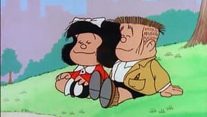 Mafalda saca a Manolito al parque para que se olvide del dinero