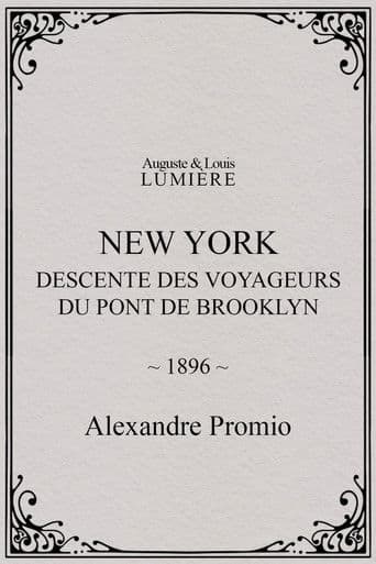 New York, descente des voyageurs du pont de Brooklyn