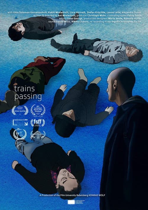 Trains passing